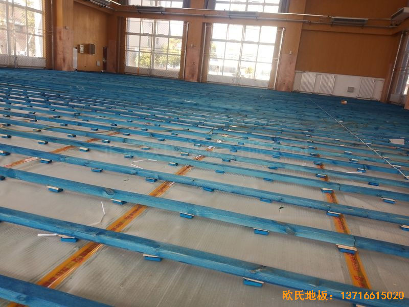 北京大興區團河路98號體育木地板安裝案例