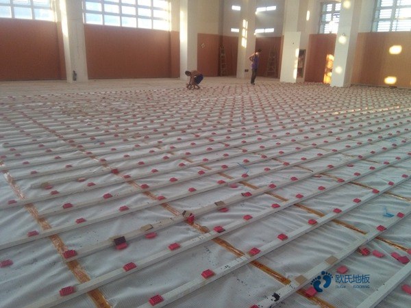 單龍骨運(yùn)動(dòng)場(chǎng)地木地板環(huán)保