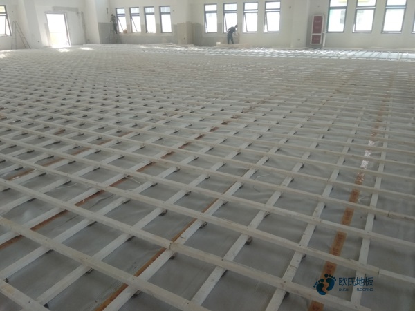 籃球場地木地板施工團隊2